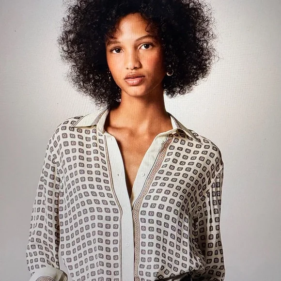 NWT Jules classic-fit shirt in foulard print - Picture 2 of 5